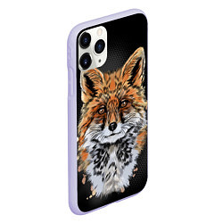 Чехол iPhone 11 Pro матовый Красивая лисица, цвет: 3D-светло-сиреневый — фото 2