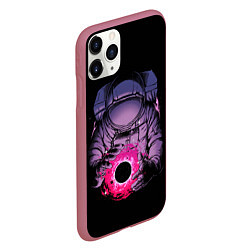 Чехол iPhone 11 Pro матовый Глубокий темный космос, цвет: 3D-малиновый — фото 2