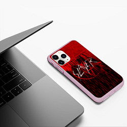 Чехол iPhone 11 Pro матовый The Vinyl Conflict - Slayer, цвет: 3D-розовый — фото 2