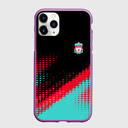 Чехол iPhone 11 Pro матовый Ливерпуль краска, цвет: 3D-фиолетовый