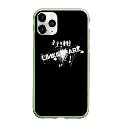 Чехол iPhone 11 Pro матовый Группа Linkin Park Линкин Парк, цвет: 3D-салатовый