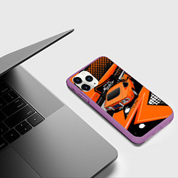 Чехол iPhone 11 Pro матовый Vintage Tron Ретро-автомобиль, цвет: 3D-фиолетовый — фото 2