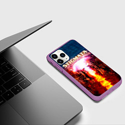 Чехол iPhone 11 Pro матовый Stigmata альбом, цвет: 3D-фиолетовый — фото 2