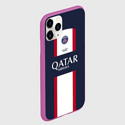 Чехол iPhone 11 Pro матовый ПСЖ 22-23, цвет: 3D-фиолетовый — фото 2