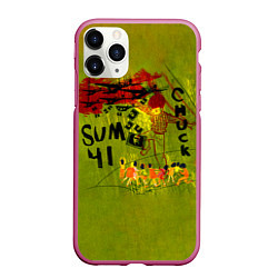 Чехол iPhone 11 Pro матовый Chuck - Sum 41, цвет: 3D-малиновый