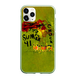 Чехол iPhone 11 Pro матовый Chuck - Sum 41, цвет: 3D-салатовый