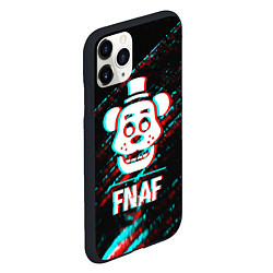 Чехол iPhone 11 Pro матовый FNAF в стиле Glitch Баги Графики на темном фоне, цвет: 3D-черный — фото 2