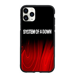 Чехол iPhone 11 Pro матовый System of a Down Red Plasma