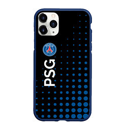 Чехол iPhone 11 Pro матовый Psg абстракция, цвет: 3D-тёмно-синий