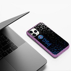 Чехол iPhone 11 Pro матовый Psg брызги красок, цвет: 3D-фиолетовый — фото 2