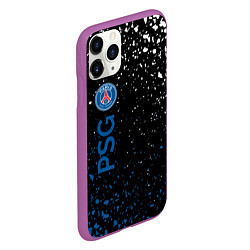 Чехол iPhone 11 Pro матовый Psg брызги красок, цвет: 3D-фиолетовый — фото 2
