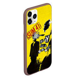 Чехол iPhone 11 Pro матовый Go Chuck YourselfHappy Live Surprise - Sum 41, цвет: 3D-коричневый — фото 2