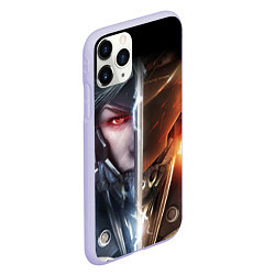 Чехол iPhone 11 Pro матовый METAL GEAR RISING САМУРАЙ, цвет: 3D-светло-сиреневый — фото 2