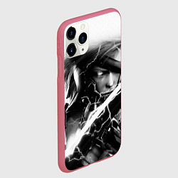 Чехол iPhone 11 Pro матовый МЕТАЛ ГИР СОЛИД- METAL GEAR, цвет: 3D-малиновый — фото 2