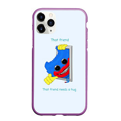 Чехол iPhone 11 Pro матовый POPPY PLAYTIME HAGGY WAGGY that friend, цвет: 3D-фиолетовый