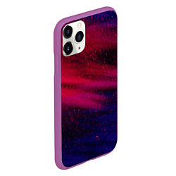 Чехол iPhone 11 Pro матовый Неоновая пыль - Красный, цвет: 3D-фиолетовый — фото 2
