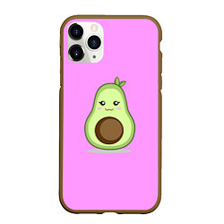 Чехол iPhone 11 Pro матовый Авокадо милашка, цвет: 3D-коричневый