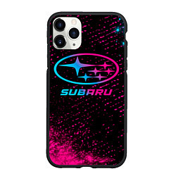 Чехол iPhone 11 Pro матовый Subaru Neon Gradient FS, цвет: 3D-черный