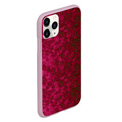 Чехол iPhone 11 Pro матовый Мраморная красная текстура камня red marble, цвет: 3D-розовый — фото 2