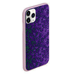 Чехол iPhone 11 Pro матовый Marble texture purple green color, цвет: 3D-розовый — фото 2