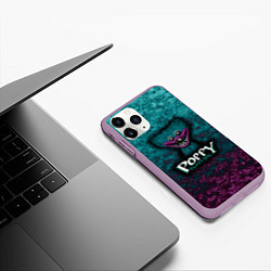 Чехол iPhone 11 Pro матовый Poppy Playtime Huggy Waggy Поппи Плейтайм Хагги Ва, цвет: 3D-сиреневый — фото 2