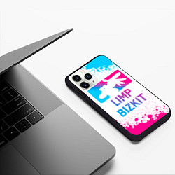 Чехол iPhone 11 Pro матовый Limp Bizkit Neon Gradient, цвет: 3D-черный — фото 2