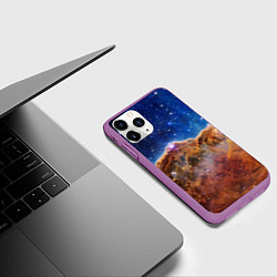 Чехол iPhone 11 Pro матовый Туманность Киля фото НАСА, цвет: 3D-фиолетовый — фото 2
