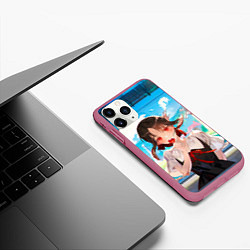 Чехол iPhone 11 Pro матовый Кагуя - Синомия Love is war Госпожа, цвет: 3D-малиновый — фото 2