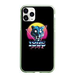 Чехол iPhone 11 Pro матовый 1986 год тигра, цвет: 3D-салатовый