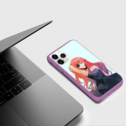 Чехол iPhone 11 Pro матовый Красотка Хва, цвет: 3D-фиолетовый — фото 2