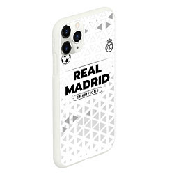 Чехол iPhone 11 Pro матовый Real Madrid Champions Униформа, цвет: 3D-белый — фото 2