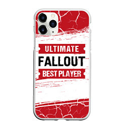 Чехол iPhone 11 Pro матовый Fallout: красные таблички Best Player и Ultimate
