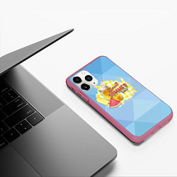 Чехол iPhone 11 Pro матовый Лимонад и мороженое, цвет: 3D-малиновый — фото 2