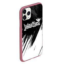 Чехол iPhone 11 Pro матовый Judas Priest metal, цвет: 3D-малиновый — фото 2