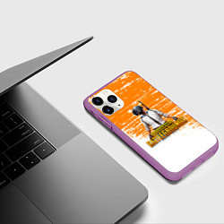 Чехол iPhone 11 Pro матовый Playerunknown battlegrounds краска, цвет: 3D-фиолетовый — фото 2