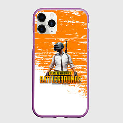 Чехол iPhone 11 Pro матовый Playerunknown battlegrounds краска, цвет: 3D-фиолетовый