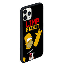 Чехол iPhone 11 Pro матовый Limp Bizkit Симпсоны, цвет: 3D-черный — фото 2