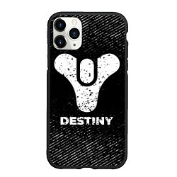 Чехол iPhone 11 Pro матовый Destiny с потертостями на темном фоне