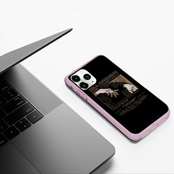 Чехол iPhone 11 Pro матовый Smoking alone, цвет: 3D-розовый — фото 2