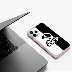 Чехол iPhone 11 Pro матовый СОВЕТСКИЙ СОЮЗ - СЕРП И МОЛОТ - Черно-белое, цвет: 3D-розовый — фото 2