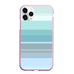 Чехол iPhone 11 Pro матовый Морские линии, цвет: 3D-розовый