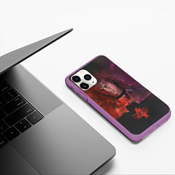 Чехол iPhone 11 Pro матовый EDDIE MUNSON STRANGER THINGS 4, цвет: 3D-фиолетовый — фото 2