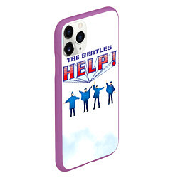 Чехол iPhone 11 Pro матовый The Beatles Help!, цвет: 3D-фиолетовый — фото 2