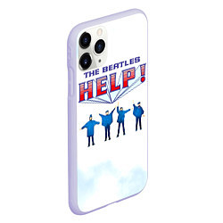 Чехол iPhone 11 Pro матовый The Beatles Help!, цвет: 3D-светло-сиреневый — фото 2