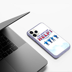 Чехол iPhone 11 Pro матовый The Beatles Help!, цвет: 3D-светло-сиреневый — фото 2