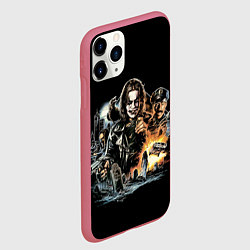 Чехол iPhone 11 Pro матовый Фильм Ворон, Постер The Crow, цвет: 3D-малиновый — фото 2