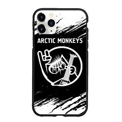 Чехол iPhone 11 Pro матовый Arctic Monkeys - КОТ - Краски, цвет: 3D-черный