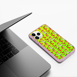 Чехол iPhone 11 Pro матовый Усатые и хвостатые, цвет: 3D-розовый — фото 2