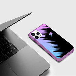 Чехол iPhone 11 Pro матовый Хвост феи - neon, цвет: 3D-фиолетовый — фото 2