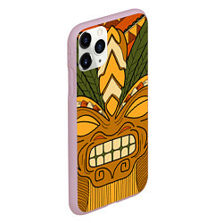 Чехол iPhone 11 Pro матовый Polynesian tiki ANGRY, цвет: 3D-розовый — фото 2